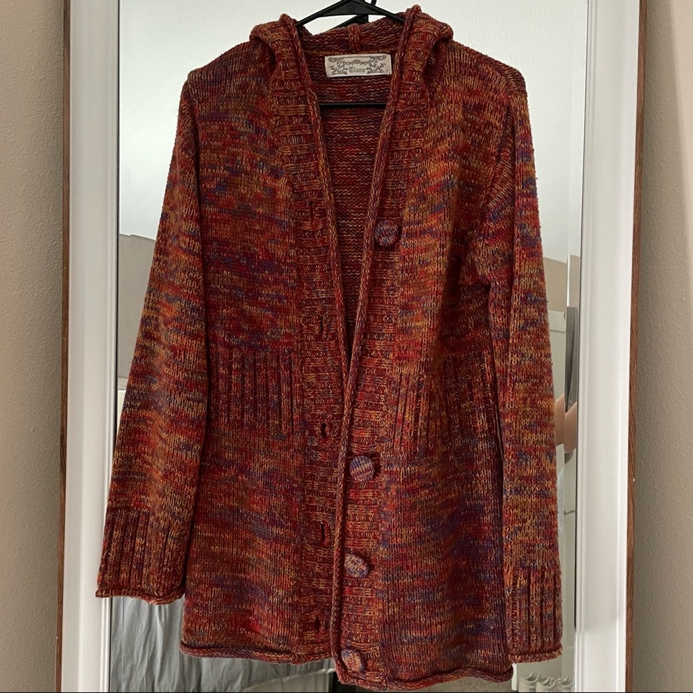 Chunky Knit Cardigan With Hood